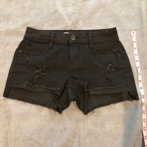 SOLD! Juniors Black Denim Shorts